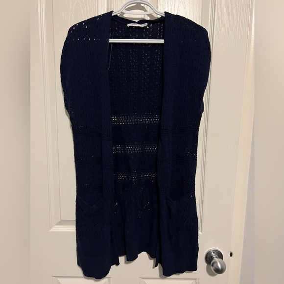 Ricki's KNIT Cardigan Vest - Size XS/S - Navy! - Picture 1 of 2